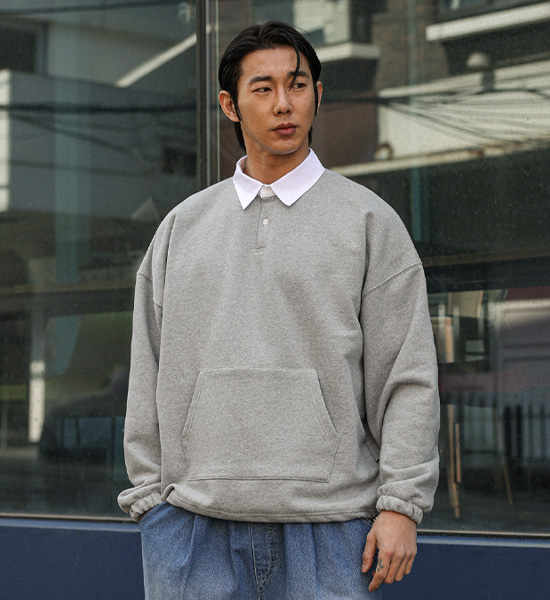 타키투파 collar sweatshirt