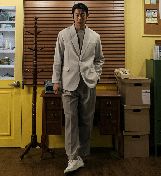 (L-4XL)<br>버타노 Herringbone a linen jacket