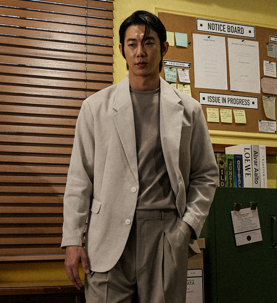 (L-4XL)<br>버타노 Herringbone a linen jacket