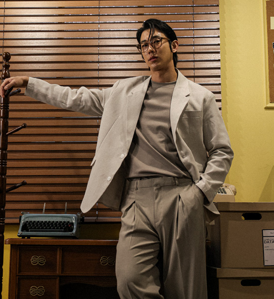 (L-4XL)<br>버타노 Herringbone a linen jacket