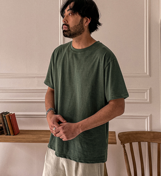 (M-6XL)<br>옹기종기 Round short-sleeved T-shirt <br><font color="#098a09"><B>Select length (Basic,Long+6cm)</B></font>