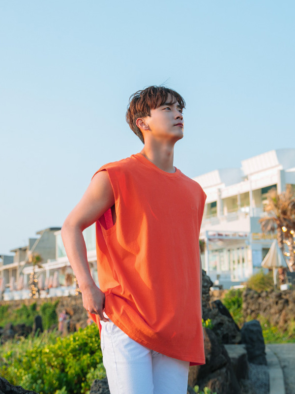 (L-5XL)<br>라이츠 favorite incised sleeveless T-shirt