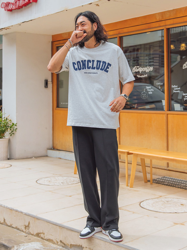 (L~5XL)<br>컨클루드 embroidered short-sleeved shirt