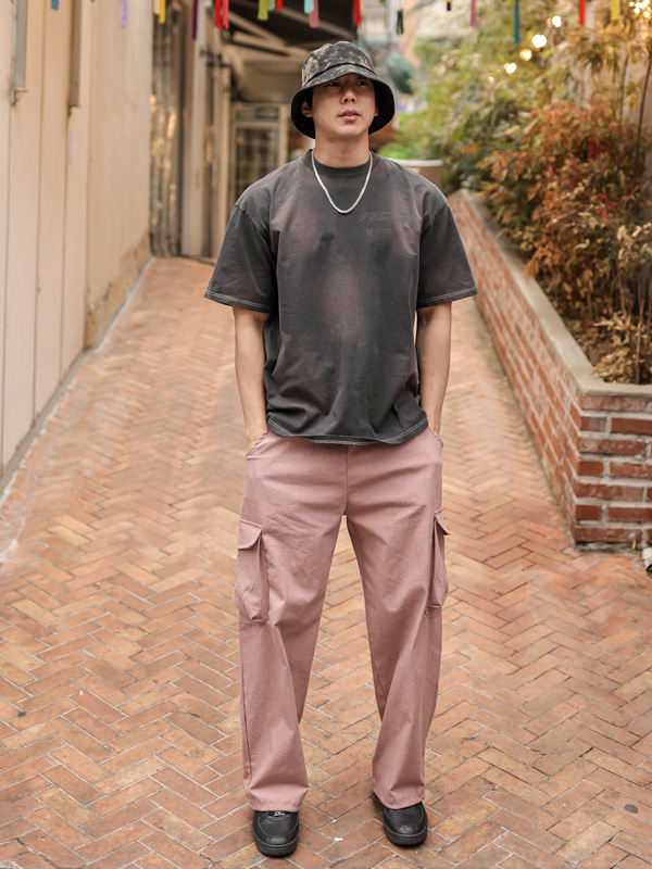 (L-5XL)<BR>루리크 pigment Short T shirts F55