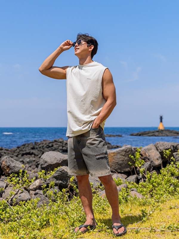 (3XL-6XL)<br>그라디언트 pigment Sleeveless shirts