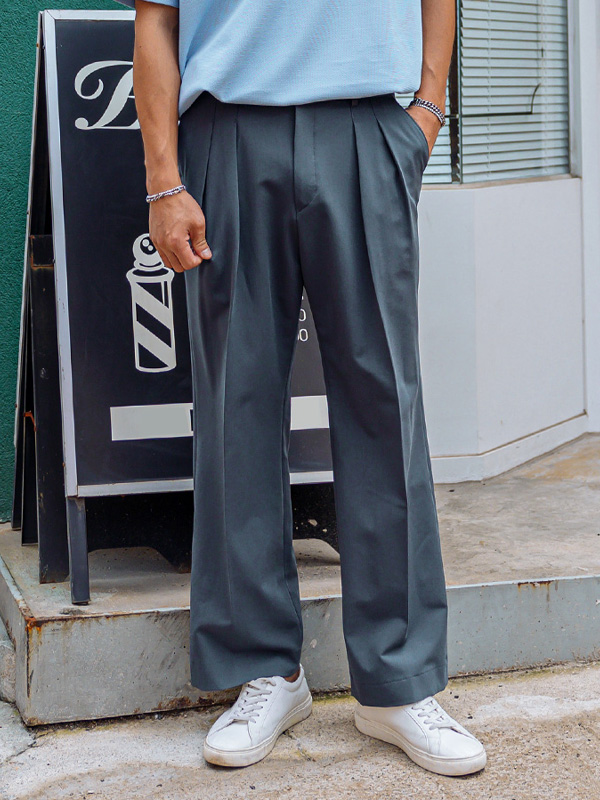 (M-5XL)<BR>차칠라 Wide Slacks