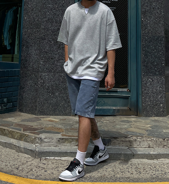 (XL-6XL)<BR>반드라 layered Short T shirts