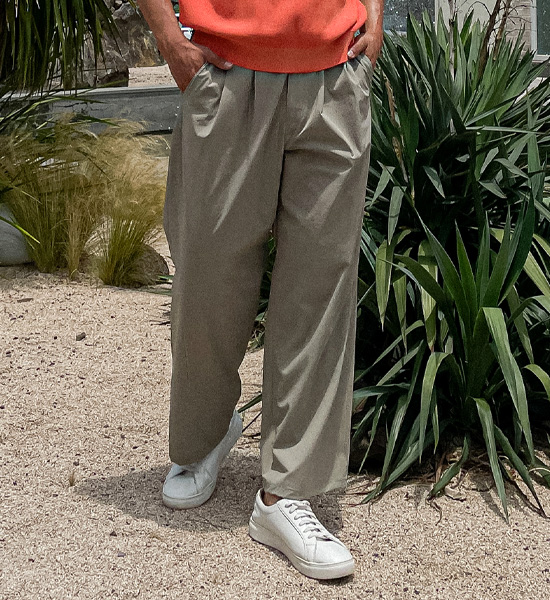 (M-5XL)<BR>파칼야 Semi-wide fit Back banding Slacks S54