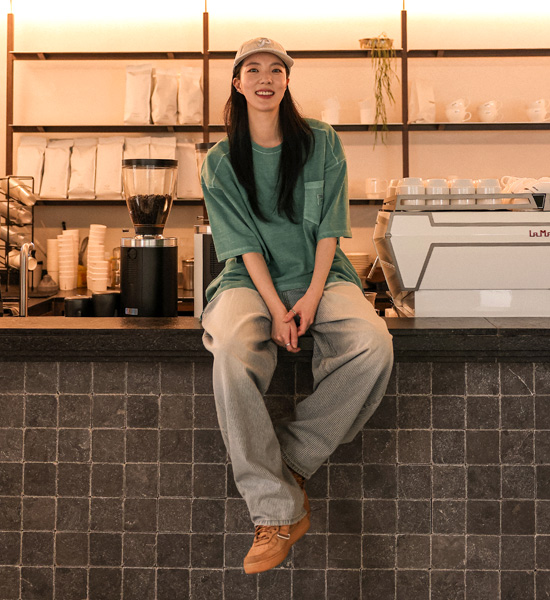 (L-5XL)<BR>루아코 pigment incised short-sleeved T-shirt T016