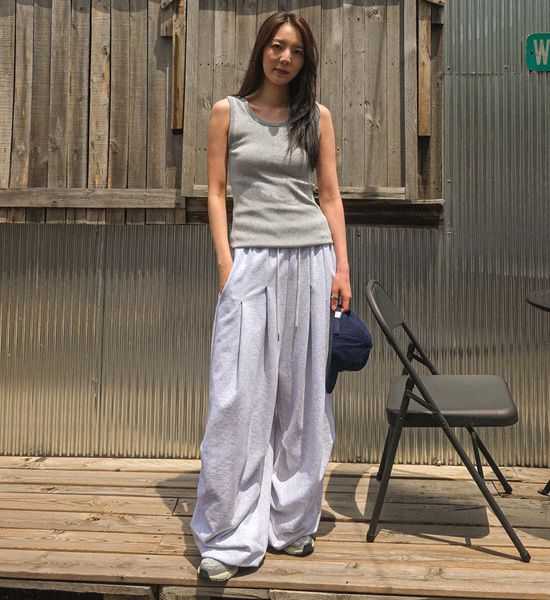 (M-5XL)<br>뉴 ribbed sleeveless shirt