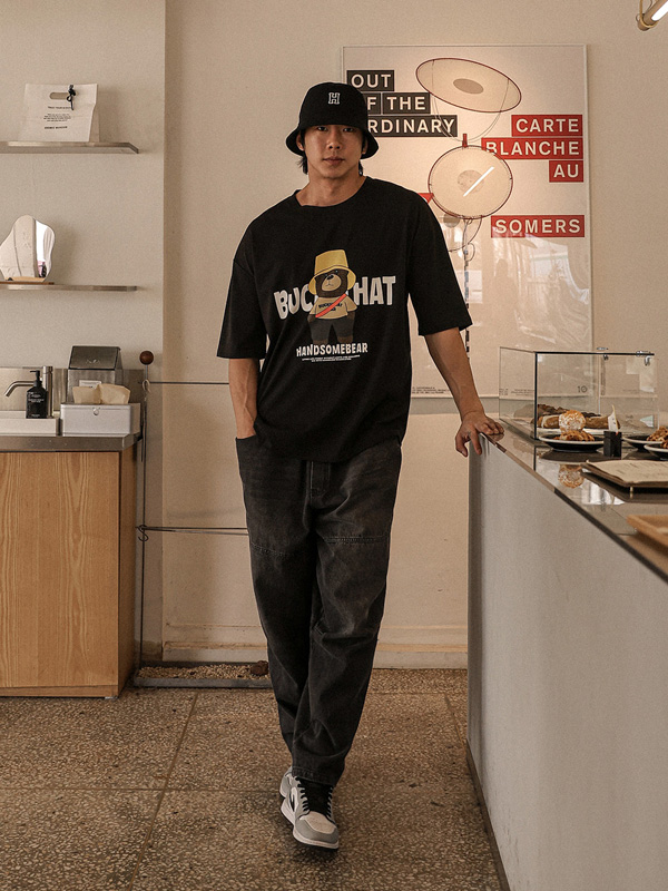 (L-5XL)<BR>버킷베어 Short T shirts