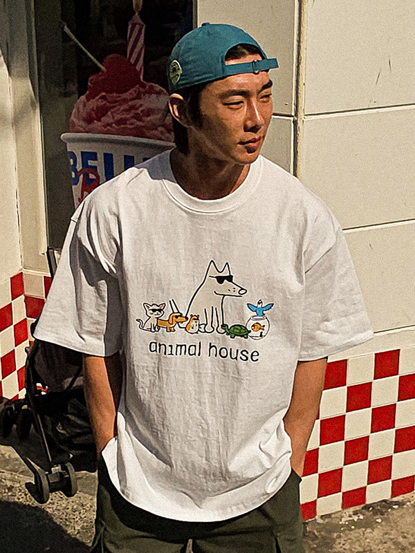 (XL-4XL)<br>동물의숲 Short T shirts