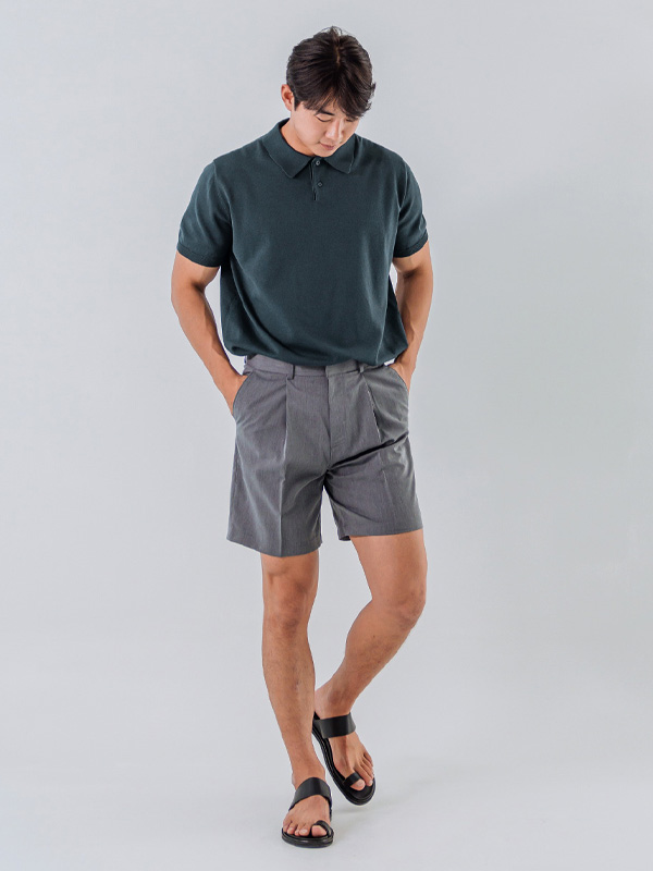(L~5XL)<br>쿠카디 short-sleeved collar knitwear
