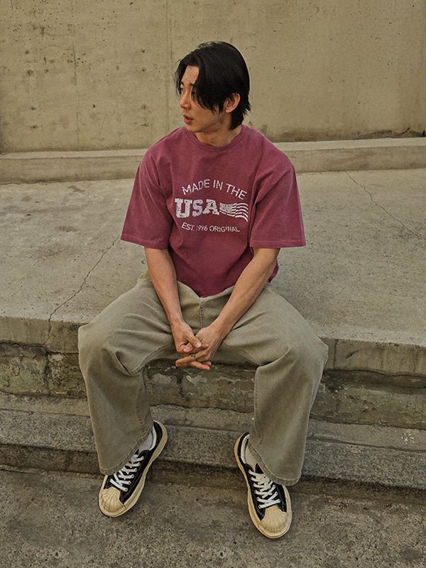 (M-5XL)<BR>모라이즈 pigment Short T shirts