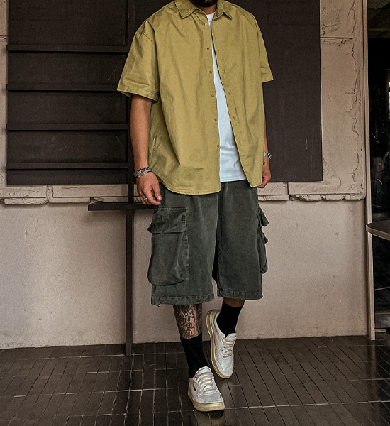 (M-6XL)<BR>니아몬 short-sleeved shirt N1599