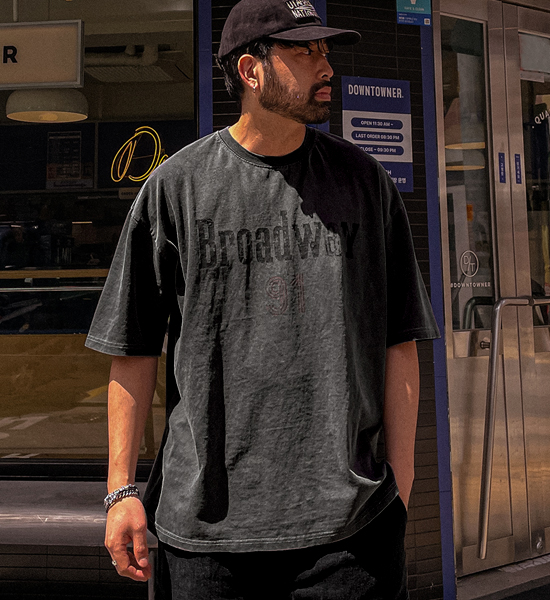 (XL-6XL)<BR>브로드리 pigment Short T shirts