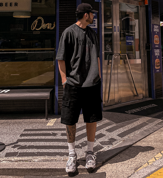 (XL-6XL)<BR>브로드리 pigment Short T shirts