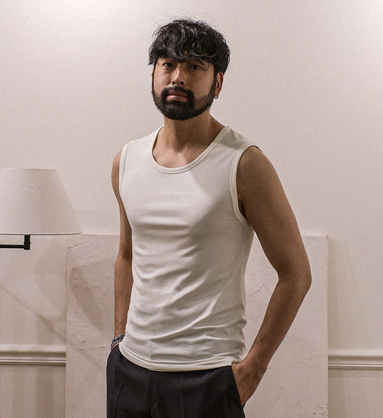 (L-5XL)<br>타노로니 ribbed sleeveless shirt T023