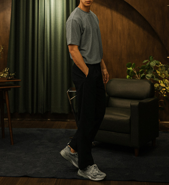 (28-40)<br>쿠루프 standard fit Back banding Slacks 714