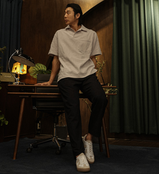 (28-40)<br>쿠루프 standard fit Back banding Slacks 714