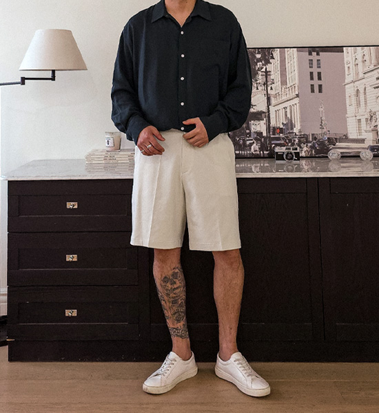 (L-5XL)<br>피아자노 a linen shirt N006