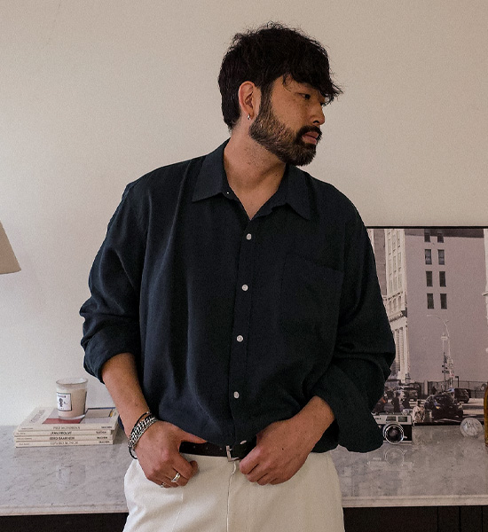 (L-5XL)<br>피아자노 a linen shirt N006