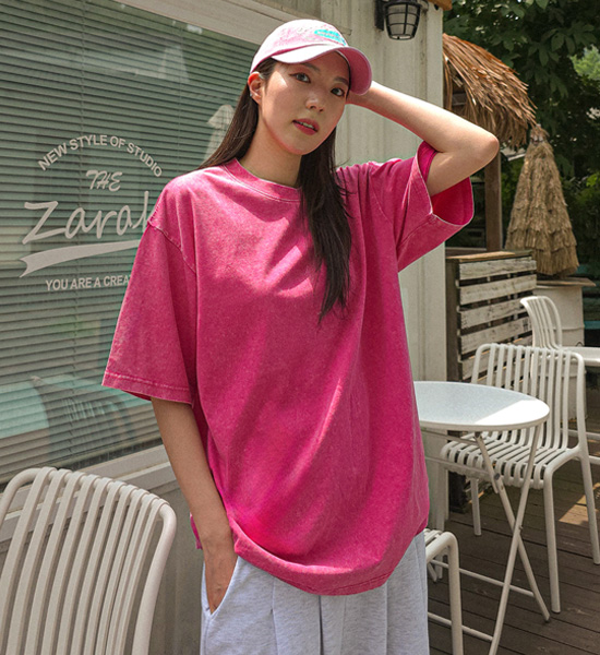(M-6XL)<br>조나코 pigment Short T shirts
