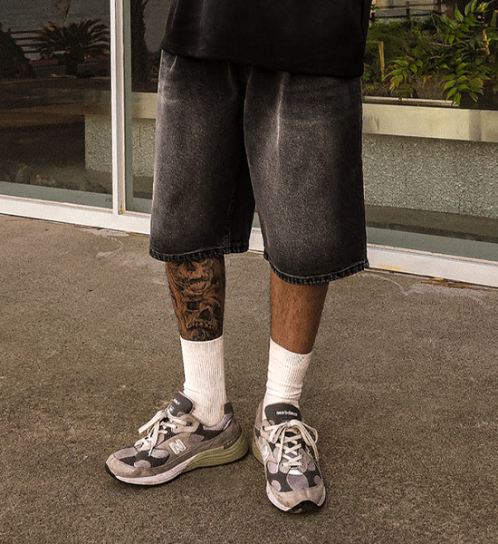 (XL-6XL)<br>크루노프 Bermuda denim banding shorts 40