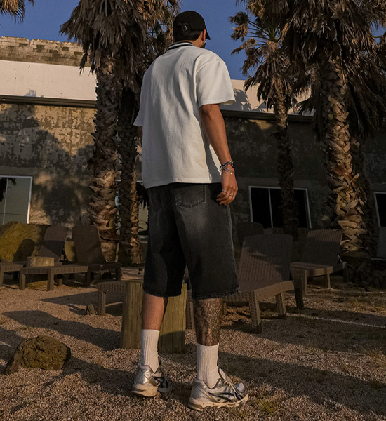 (XL-6XL)<br>크루노프 Bermuda denim banding shorts 40