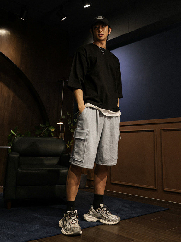 (XL-6XL)<br>럭커 layered Short T shirts