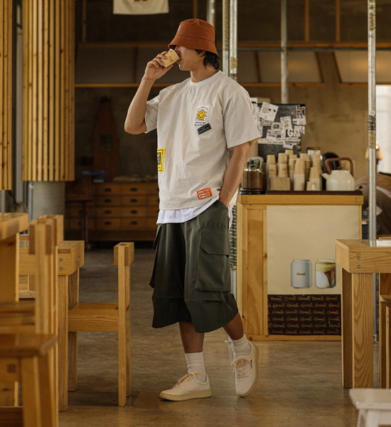 (XL-6XL)<BR>미슈콜 Bermuda cargo banding shorts