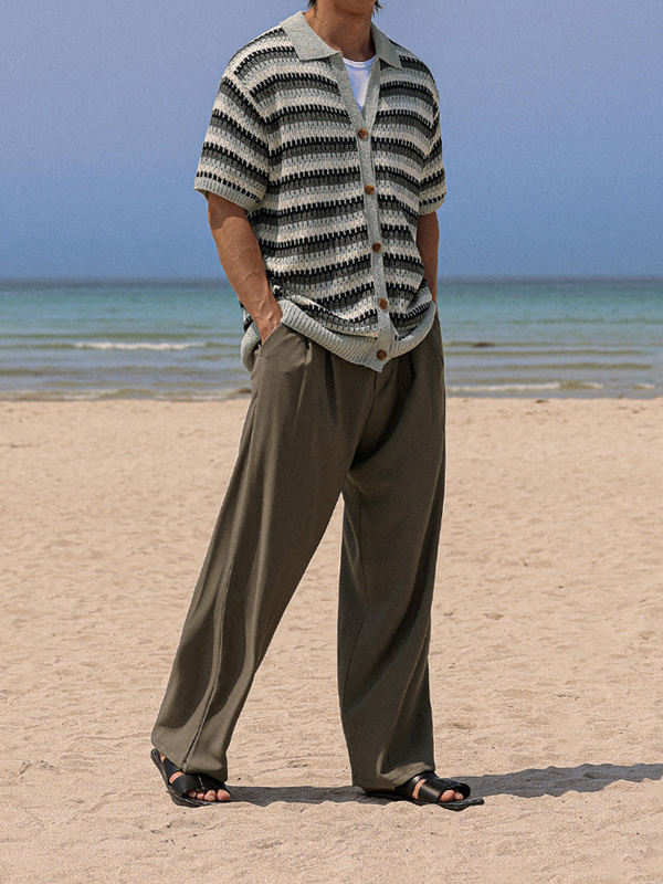 (M-5XL)<BR>다우드나 Semi-wide fit Back banding Slacks S114