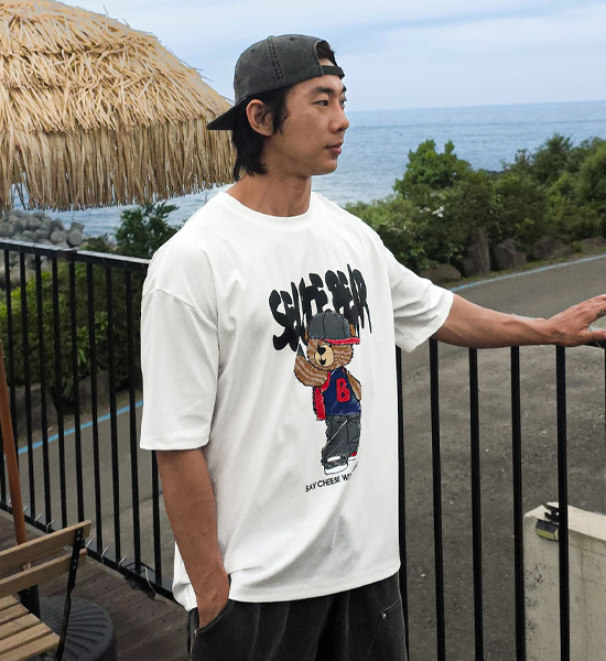 (L-5XL)<br>셀피베어 Short T shirts