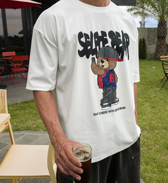 (L-5XL)<br>셀피베어 Short T shirts