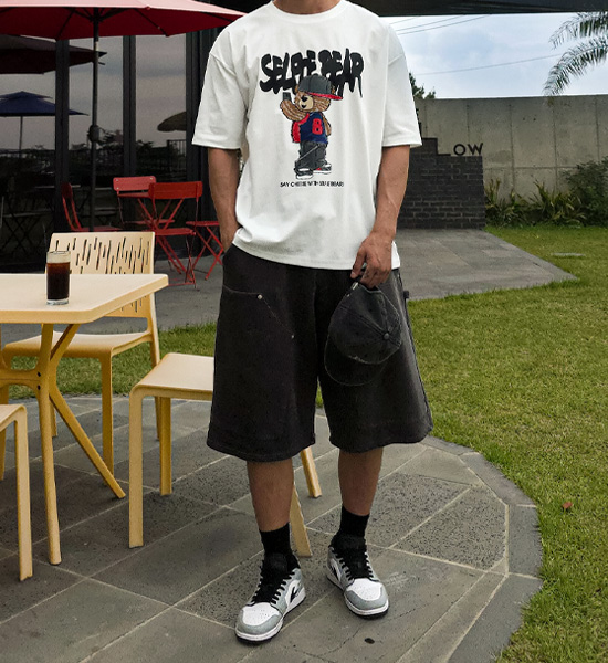 (L-5XL)<br>셀피베어 Short T shirts