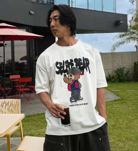 (L-5XL)<br>셀피베어 Short T shirts
