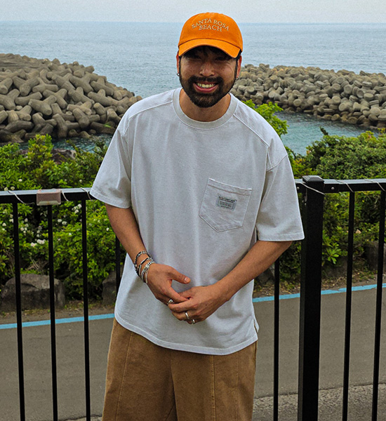 (L-5XL)<BR>루아코 pigment incised short-sleeved T-shirt T016