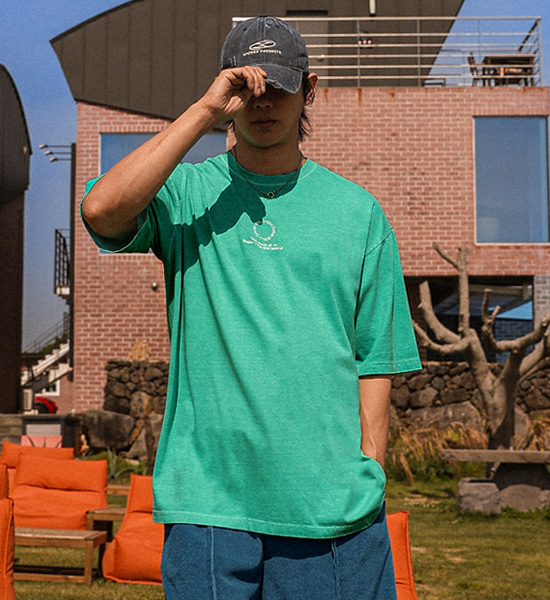 (XL-6XL)<BR>차스코무 pigment Short T shirts