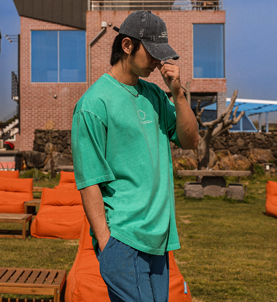 (XL-6XL)<BR>차스코무 pigment Short T shirts