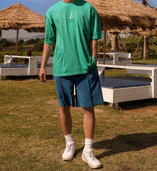 (XL-6XL)<BR>차스코무 pigment Short T shirts