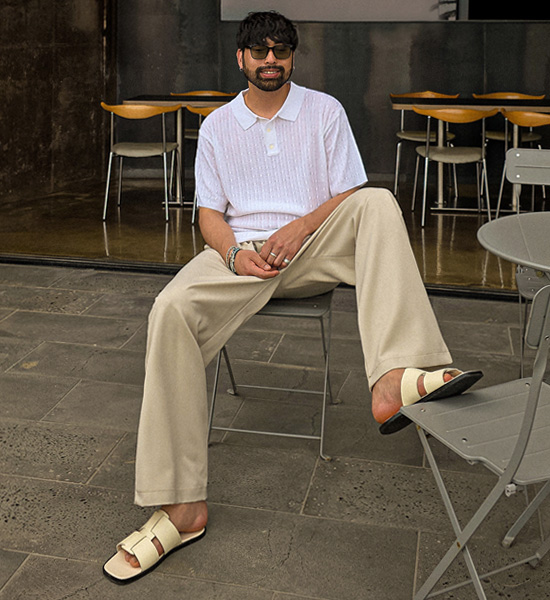 (L-5XL)<br>마그타르 short-sleeved collar knitwear S003