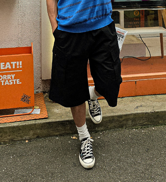 (L-5XL)<BR>야슈타 7부 cargo banding shorts