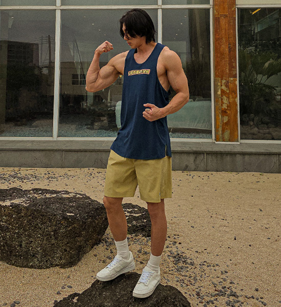 (L-5XL)<BR>맥피크 Modal 헬스나시 T030 <br><font color="#072c81"><B>[ W.DNA ]</B></font>