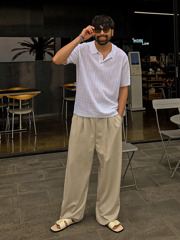 (M-4XL)<br>바랑카 wide fit Banding Slacks