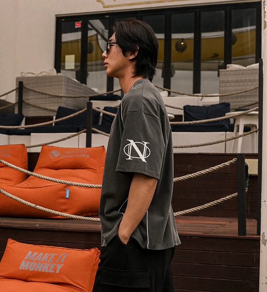 (XL-6XL)<br>아라로스 pigment short-sleeved rugby shirt T039