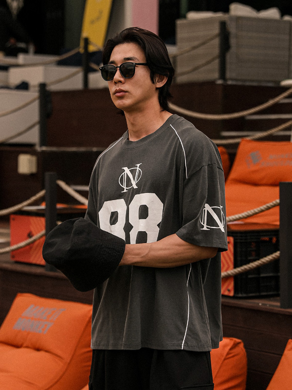 (XL-6XL)<br>아라로스 pigment short-sleeved rugby shirt T039