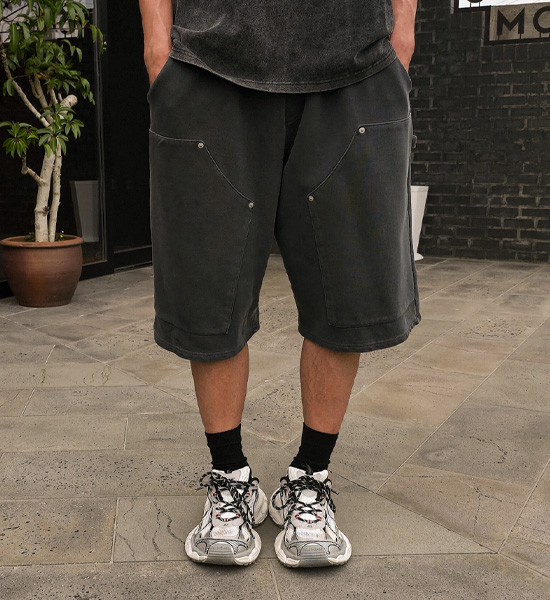 (XL-6XL)<br>그란하 pigment Bermuda Banding Shorts P007