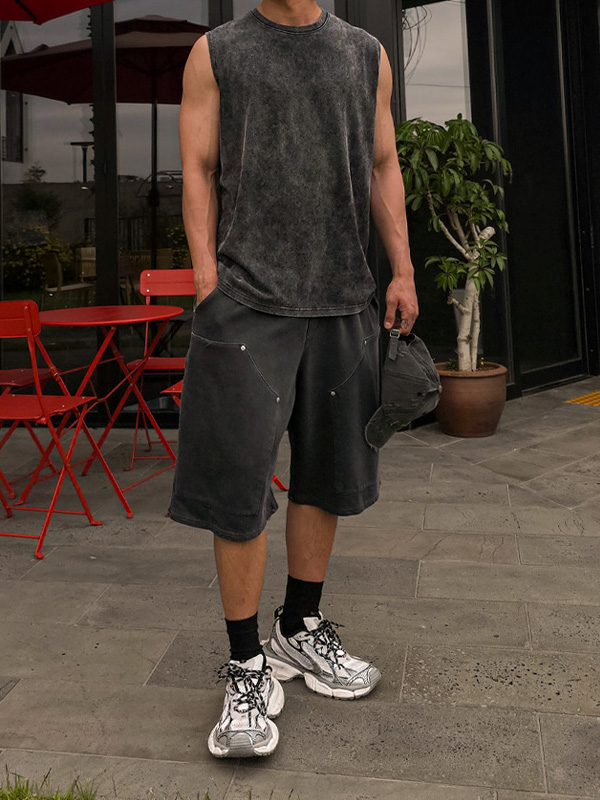 (XL-6XL)<br>그란하 pigment Bermuda Banding Shorts P007