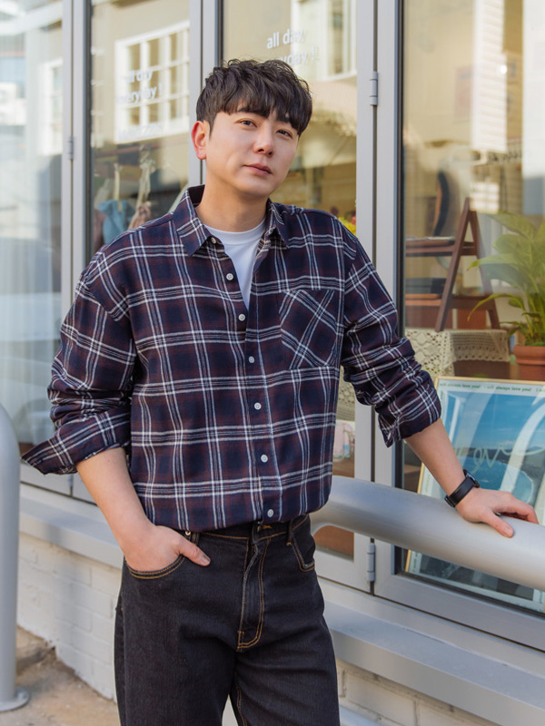 (L~5XL)<br>일년쯤 checkered shirt