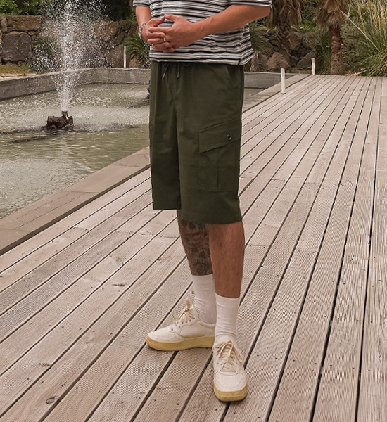 (L-5XL)<BR>마치티니 6부 cargo banding shorts